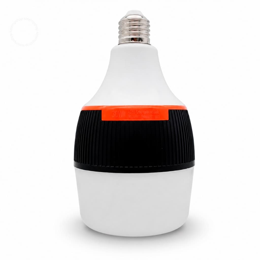 Lâmpada de Emergência Led 30w  Portátil Ligada 6h sem Energia Recarregável Bivolt