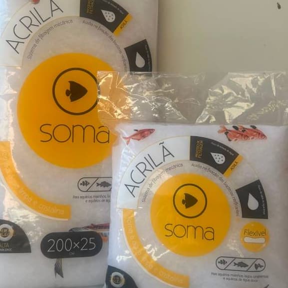 Manta Filtração Biológica Perlon Soma La Acrilica 100x25cm Aquário