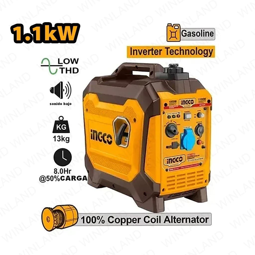 GERADOR INVERTER INGCO GEI15006 1.1KW 220V/50HZ GASOLINA