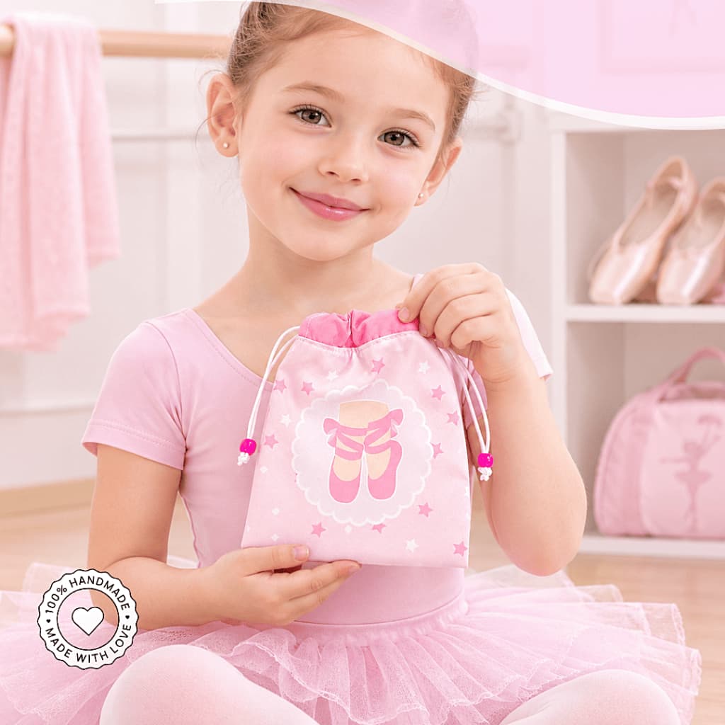 Saquinho para Meia Calça Ballet Bailarina | Organizador Meia Calça Dança Infantil | Porta Meia Ballet Infantil e Adulto