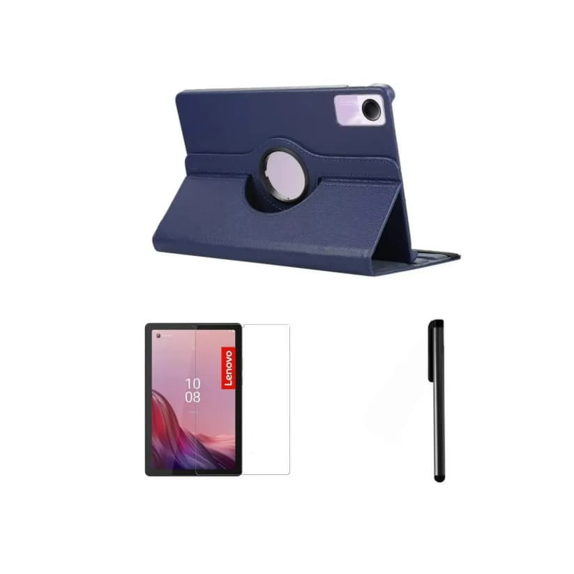 Capa Giratória + Película + Caneta Para O Tablet Lenovo M9