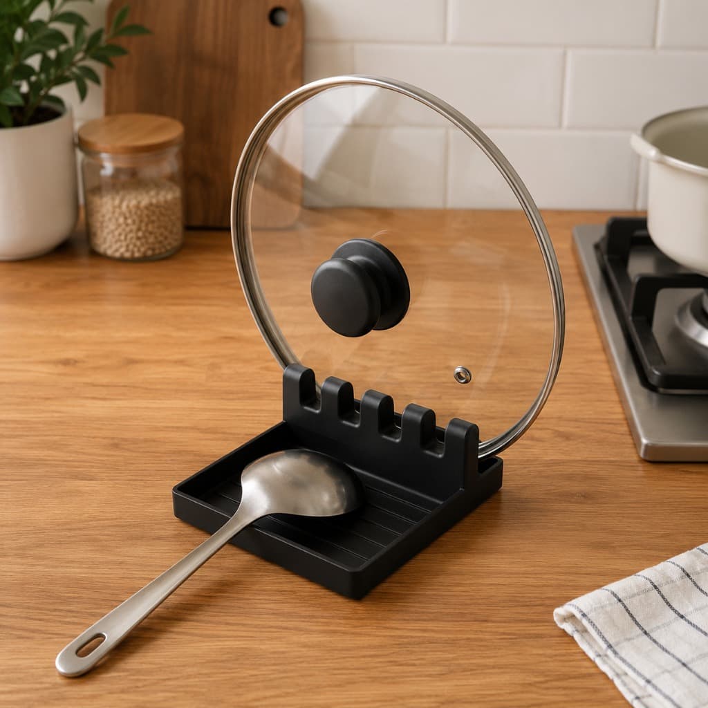 Suporte Tampa De Panela E Talheres Organizador Cozinha