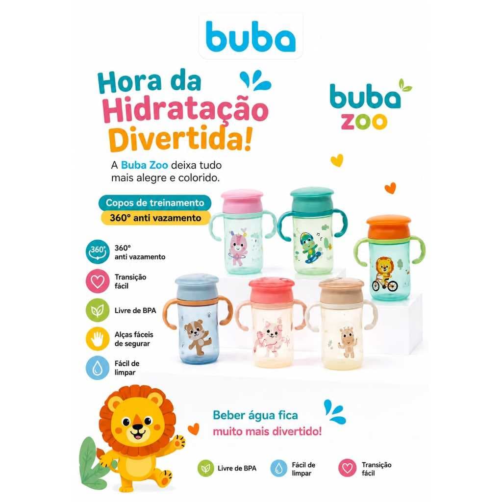 Copo de Treinamento 360 Buba Anti Vazamento Transição Fácil Introdução Alimentar