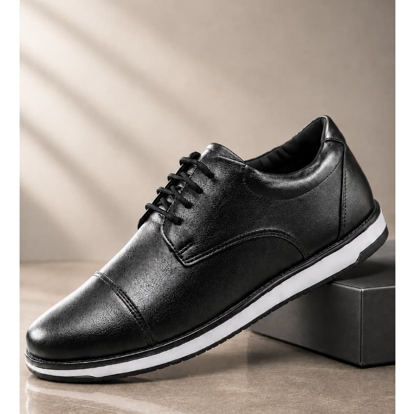 Sapato Masculino Casual Social Oxford Derby Moderno Confortável Atemporal Antiderrapante Estiloso
