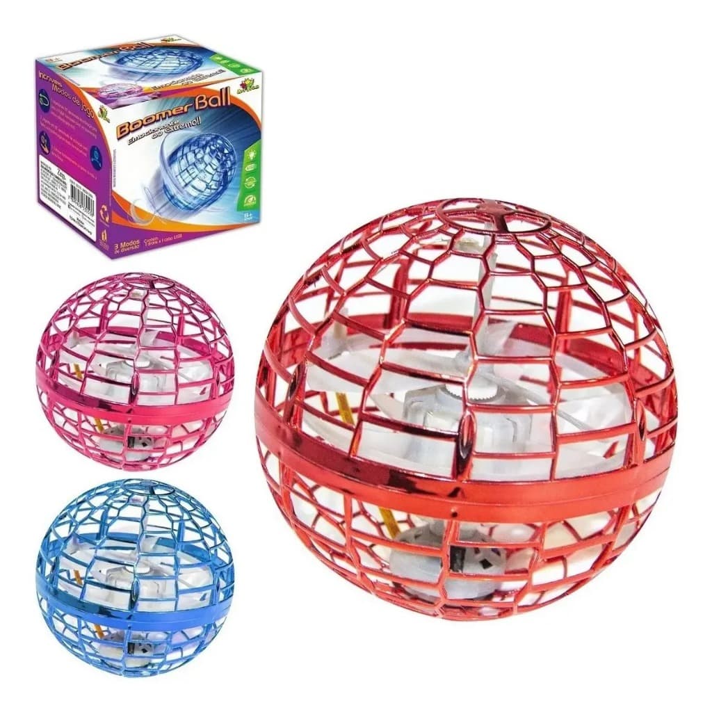 Mini boomer ball voador com sensor de movimento