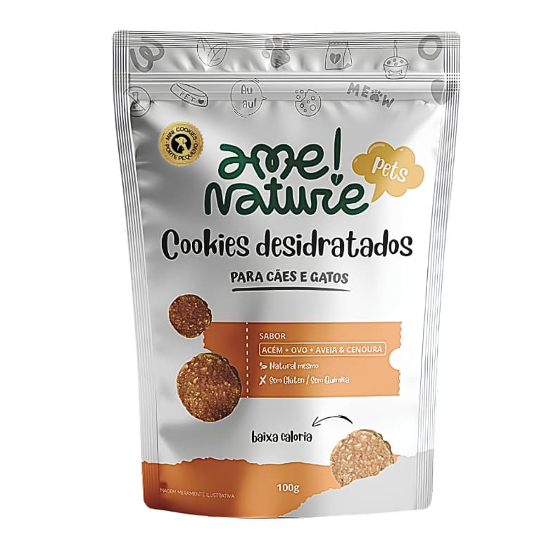 Petisco Biscoito Desidratado para Cachorro 100% Natural tamanho Mini Sabor ACÉM 100g Ame Nature