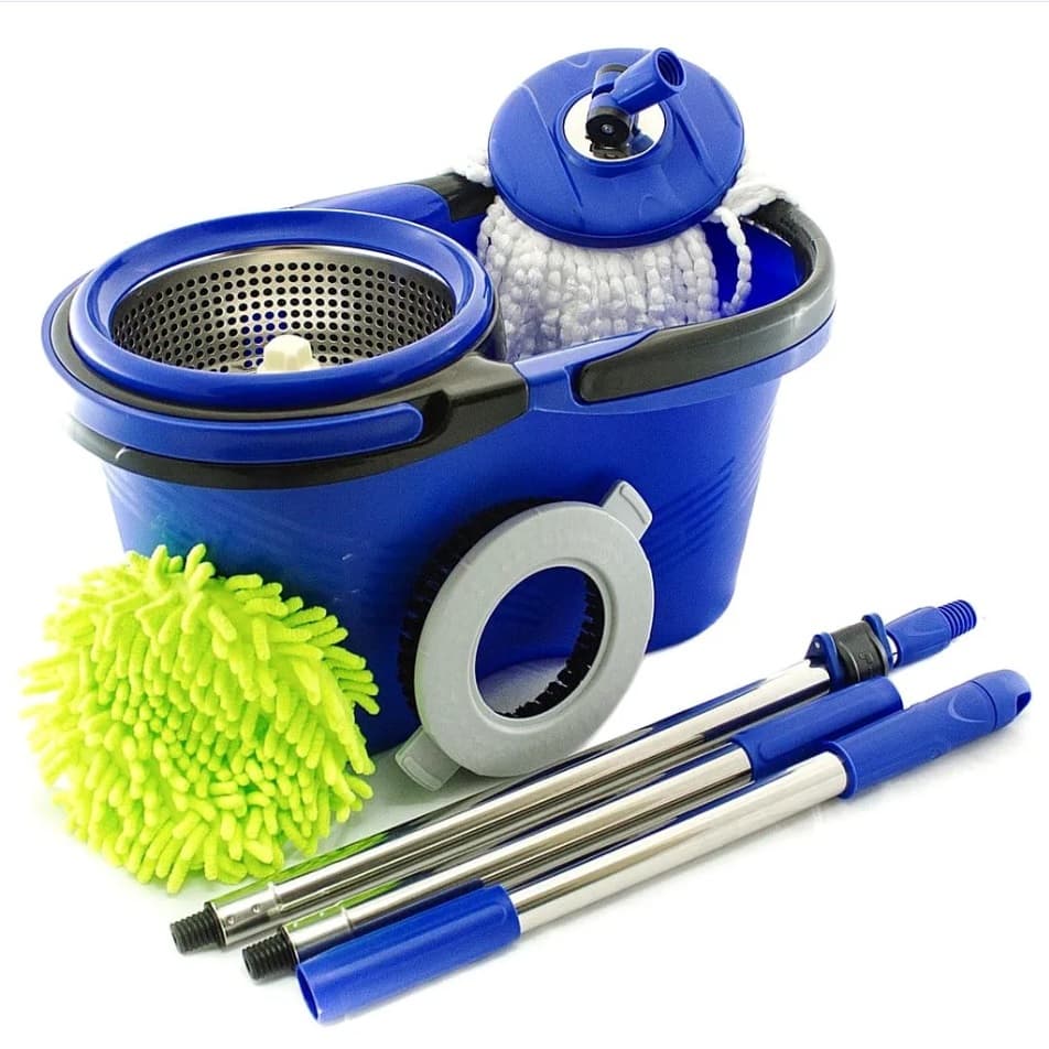 MopBalde Mop Esfregão Pro Perfect Reforçado Inox 360 Esfregão Reforçado Top com 3 Refil 16L