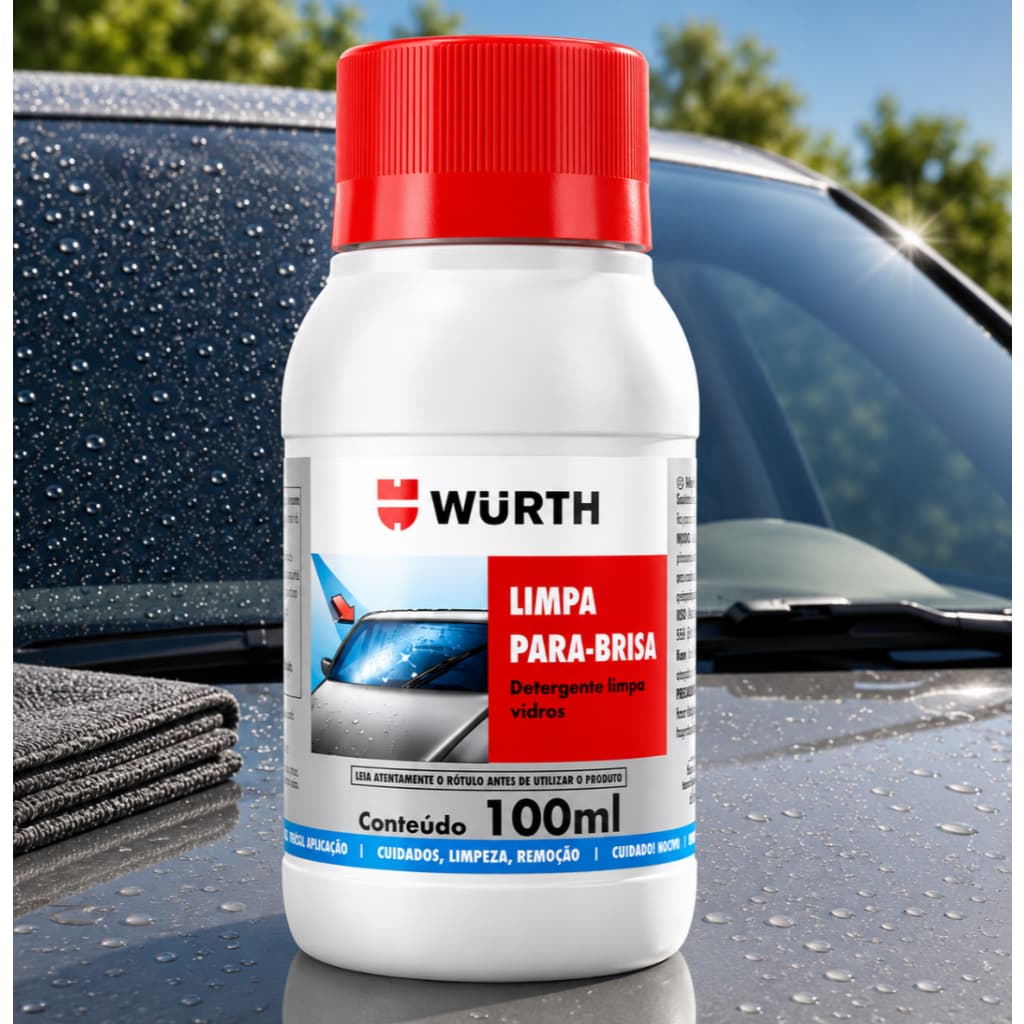 Limpa Para Brisa Wurth 100ml Fluido Liquido Limpeza Parabrisa Automotivo Carro Limpador