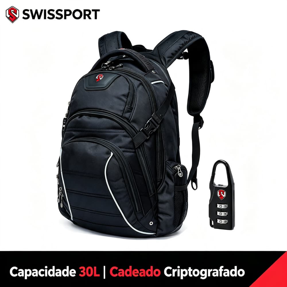 Mochila Notebook Executiva Masculina Cadeado