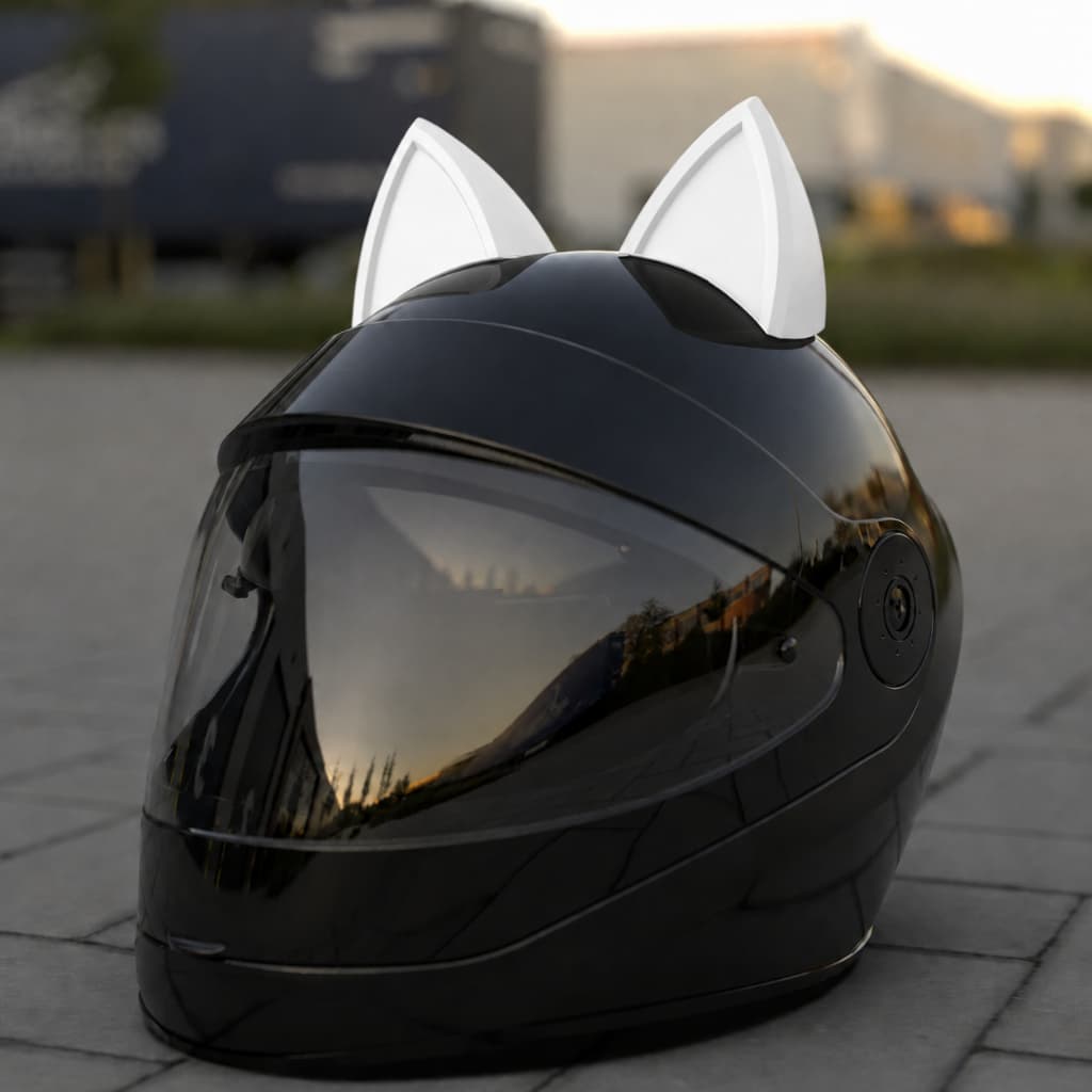 Orelha De Gato Acessório Moto Bike Fixar Capacete Dupla Face