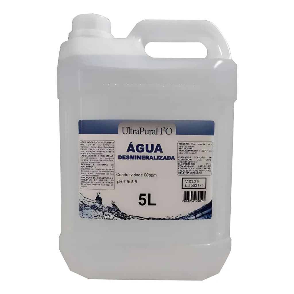 Galão Água Desmineralizada Radiador Bateria 5 Litros Radnaq Incolor.