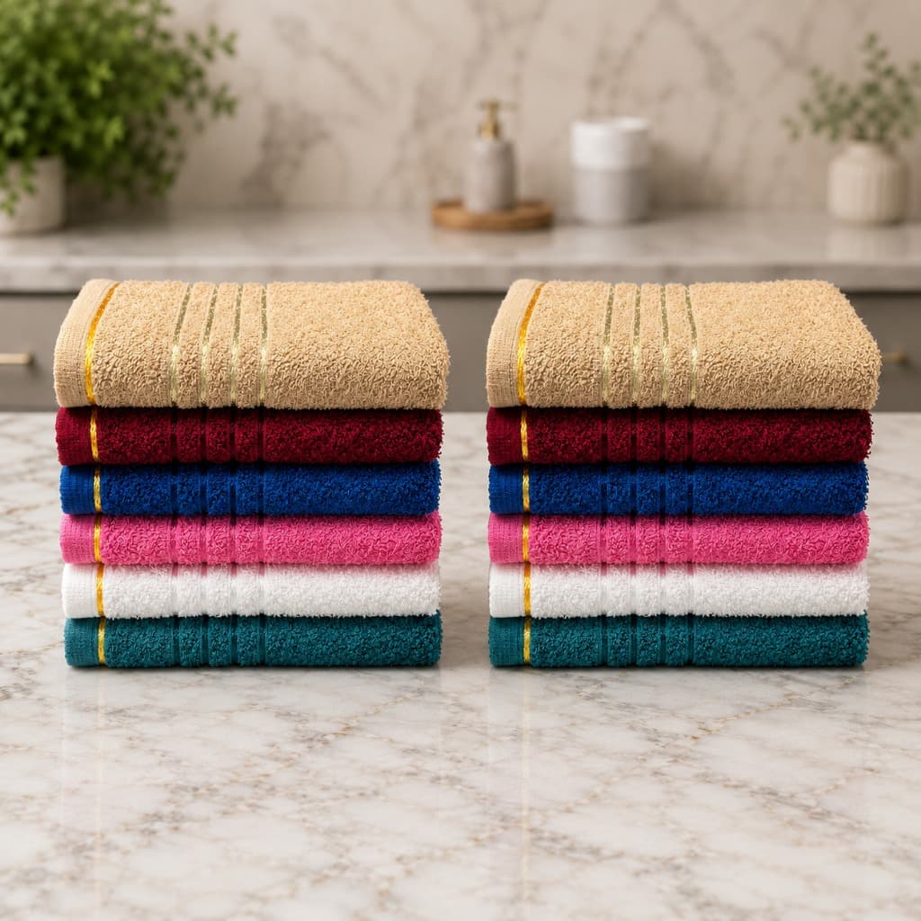 Kit 10 Toalhas De Rosto Grande Felpuda 45x70 Banheiro Lavabo Multicolorido