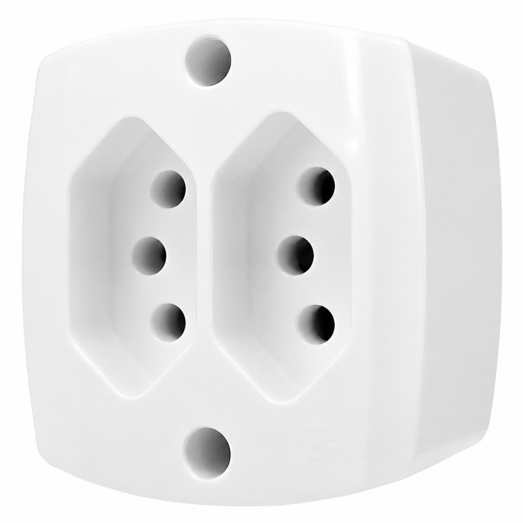 Tomada Dupla de Sobrepor 2P 10A 250v 63120