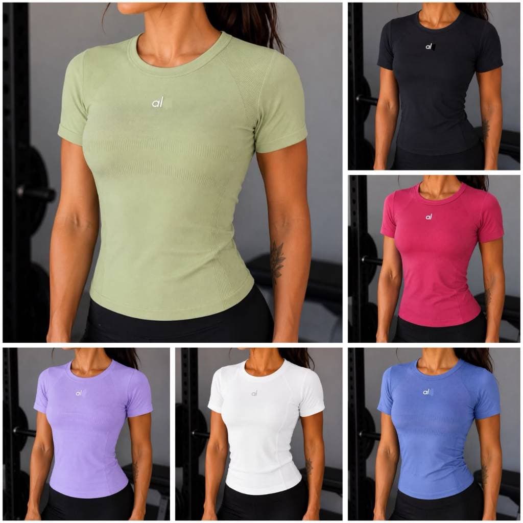 Blusa Academia Feminina Segunda Pele Compressão Conforto Sem Costura Corrida Tendência Premium Gringa