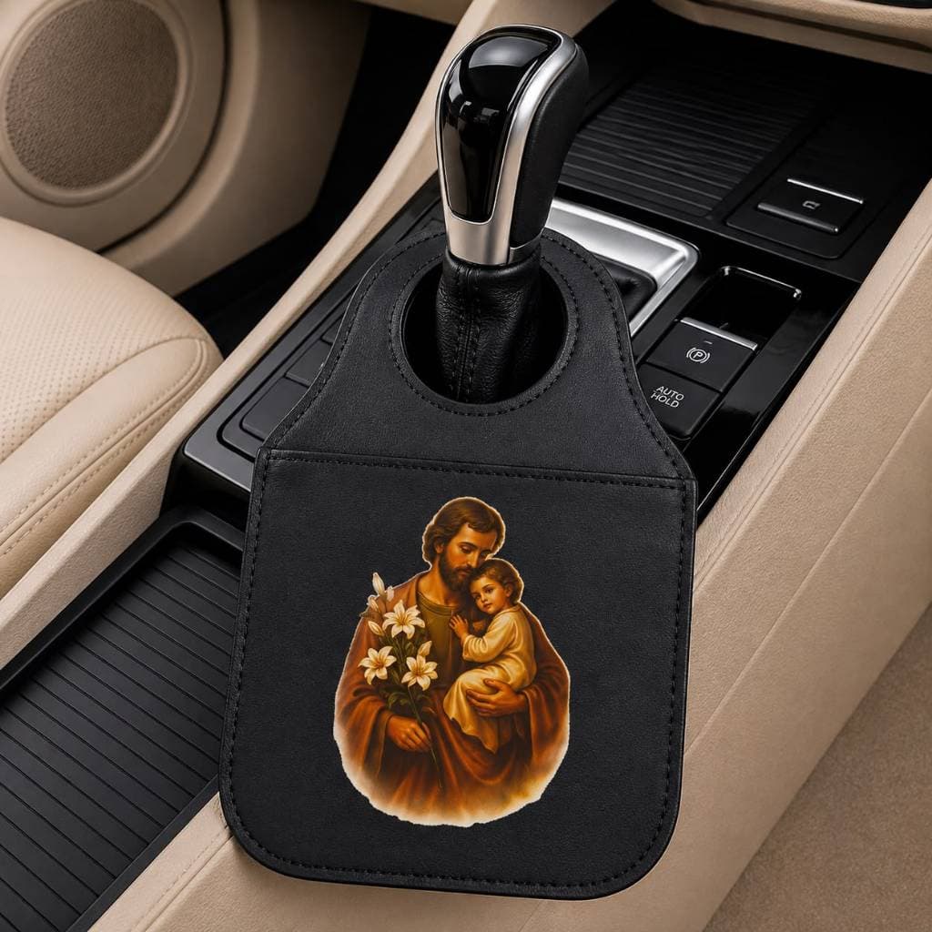 Lixeira Lixo Para Carro Devoção Católica Porta Lixo Automotivo Universal Organizador Câmbio Console Veicular