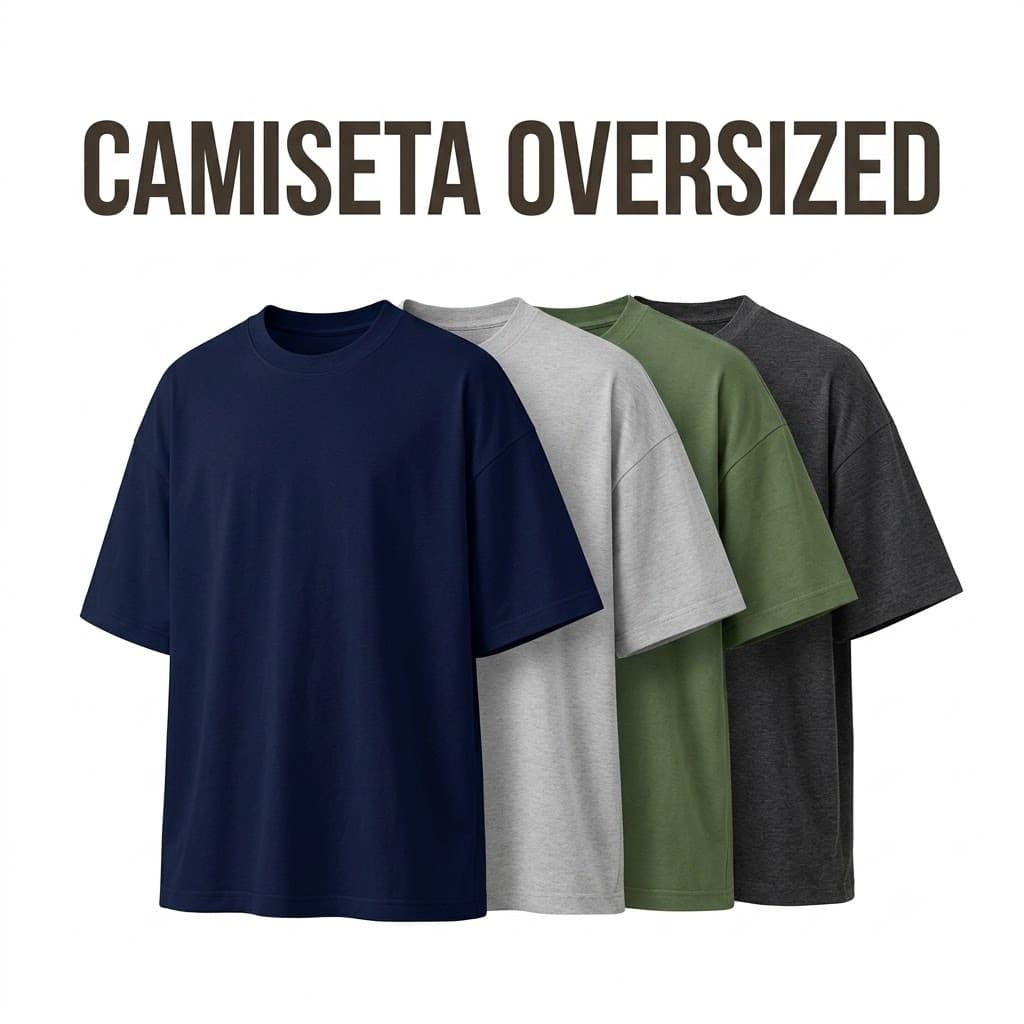 Camiseta Oversized 100% Algodão Malha Penteada Conforto Estilo Streetwear