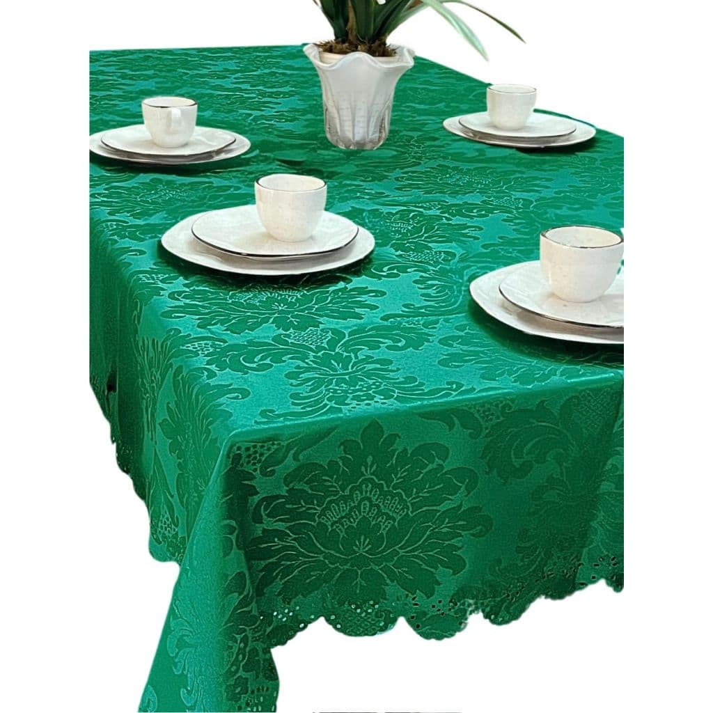 Toalha de Mesa Jacquard 2,00m Retangular Premium Luxo - Mesa de 6 cadeiras