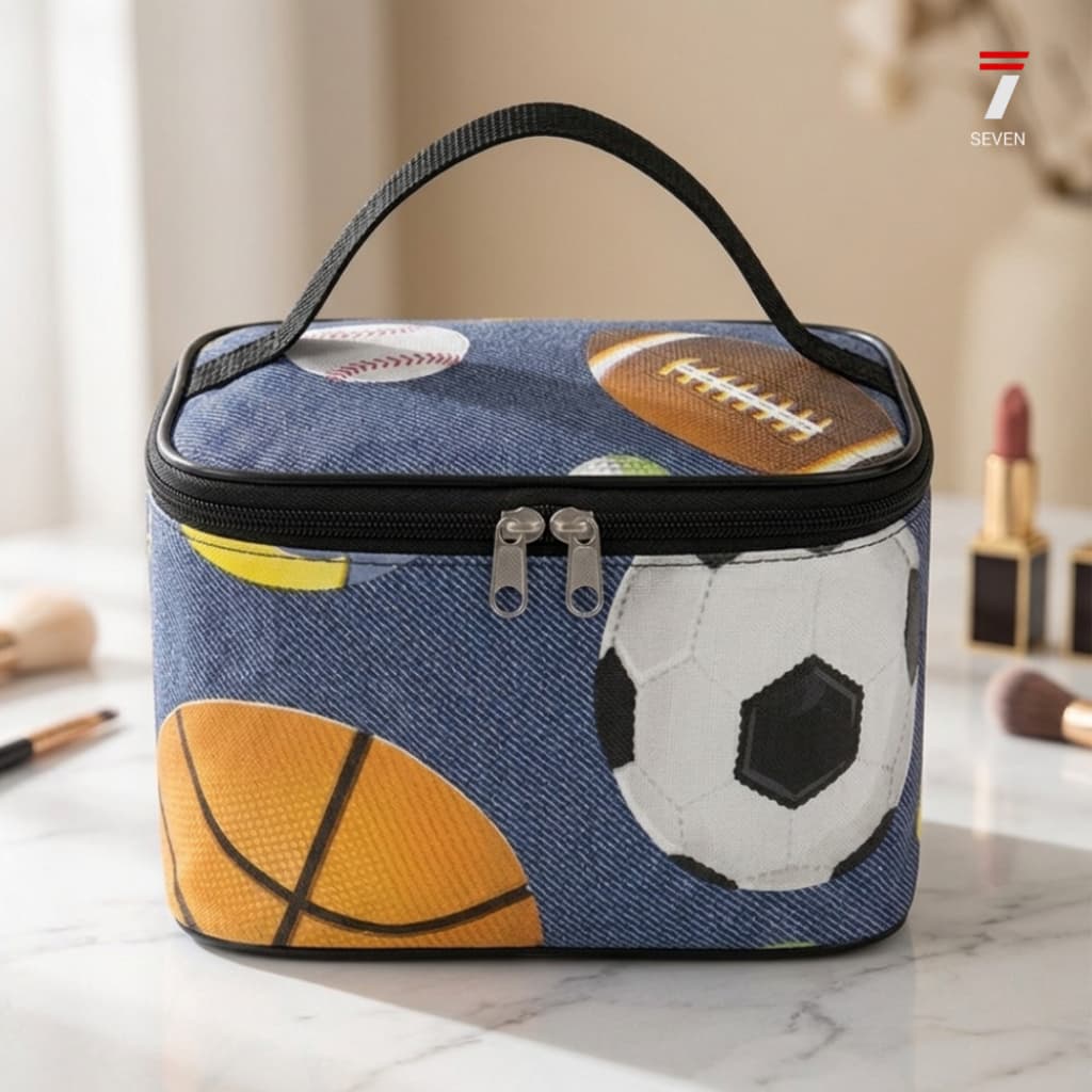 Necessaire Feminina Grande Bolsa Organizadora de Maquiagem Cosméticos com Zíper