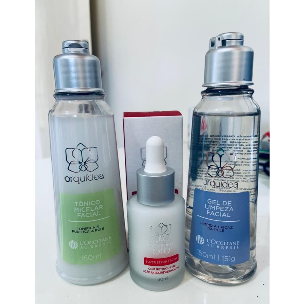 Kit Orquídea L'occitane - Super Sérum Facial PRO + Gel Limpeza Facial + Tônico Micelar Facial