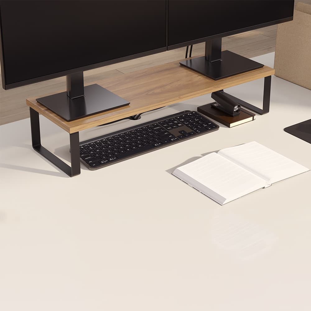 Suporte para Monitor Stand Desk Marrom Reliza