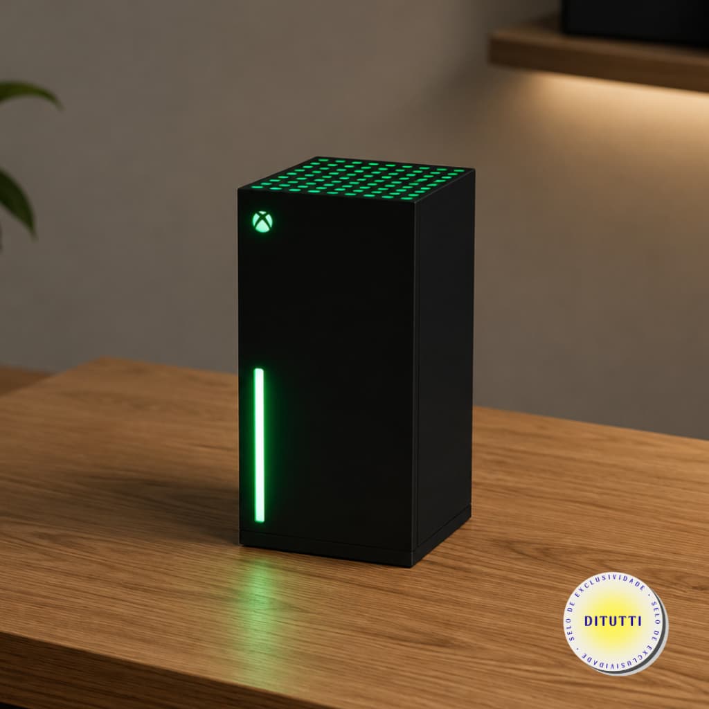 Luminária Xbox Series X S One Gamer Geek com Luz Jogos Decoração Quarto Escritório Mesa para Setup Console Video Game