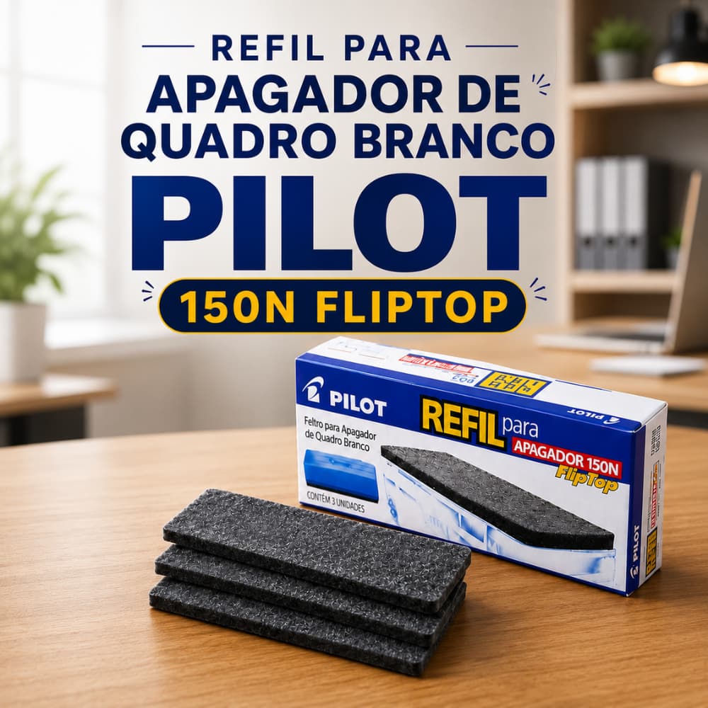 Refil P/Apagador de Quadro Branco 150N FLIP TOP Cx C/3 Un Pilot