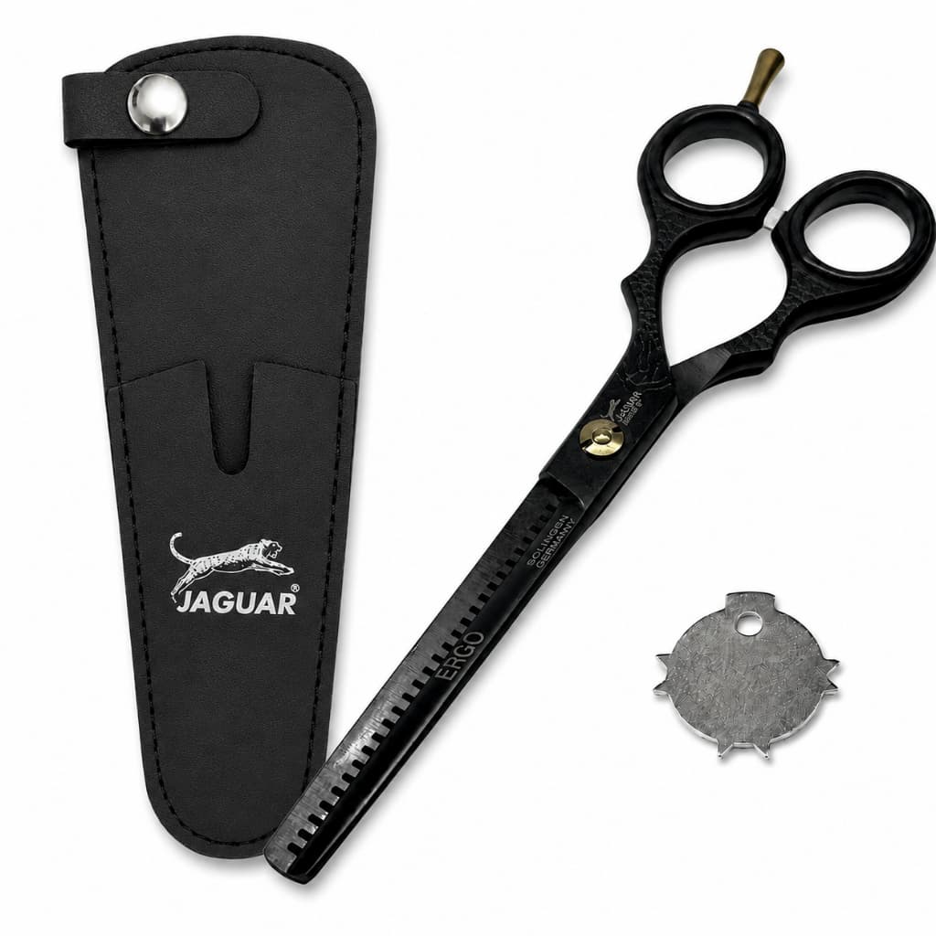 Tesoura Desbastadeira Cor Preta Profissional Jaguar 6”, 6,5” ou 7” –  Barbeiro e Cabeleireiro Premium
