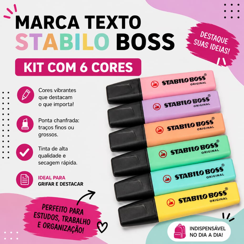 Kit Marca texto STABILO BOSS Original