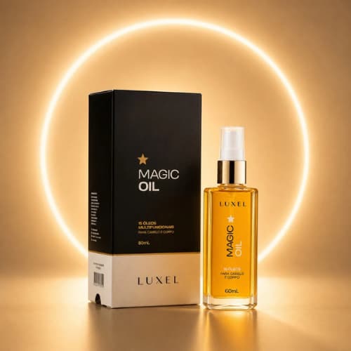 15 Óleos em 1 só frasco - Óleo Capilar e Corporal - Magic Oil - Óleo Multifuncional - 60ml - LUXEL
