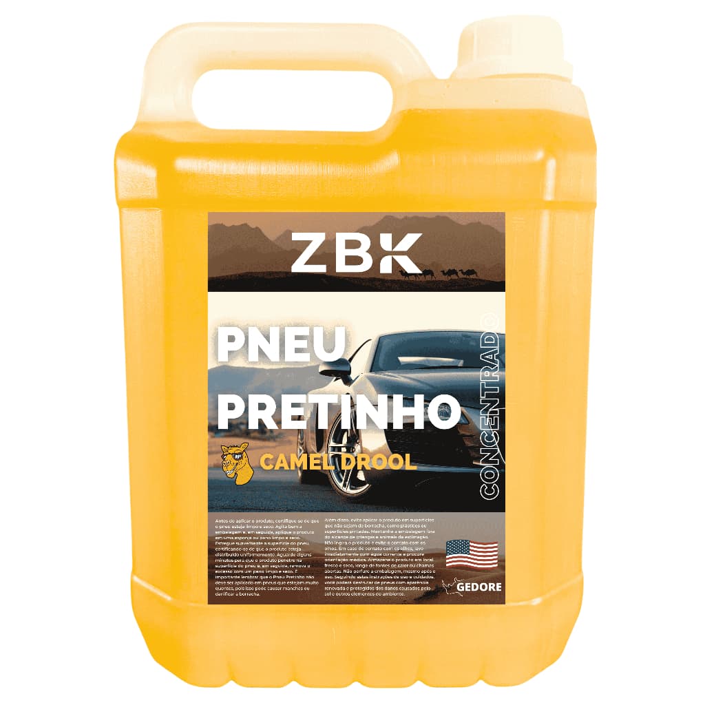 Pretinho Baba de Camelo Automotivo Concentrado Restaurador de Borracha 5L