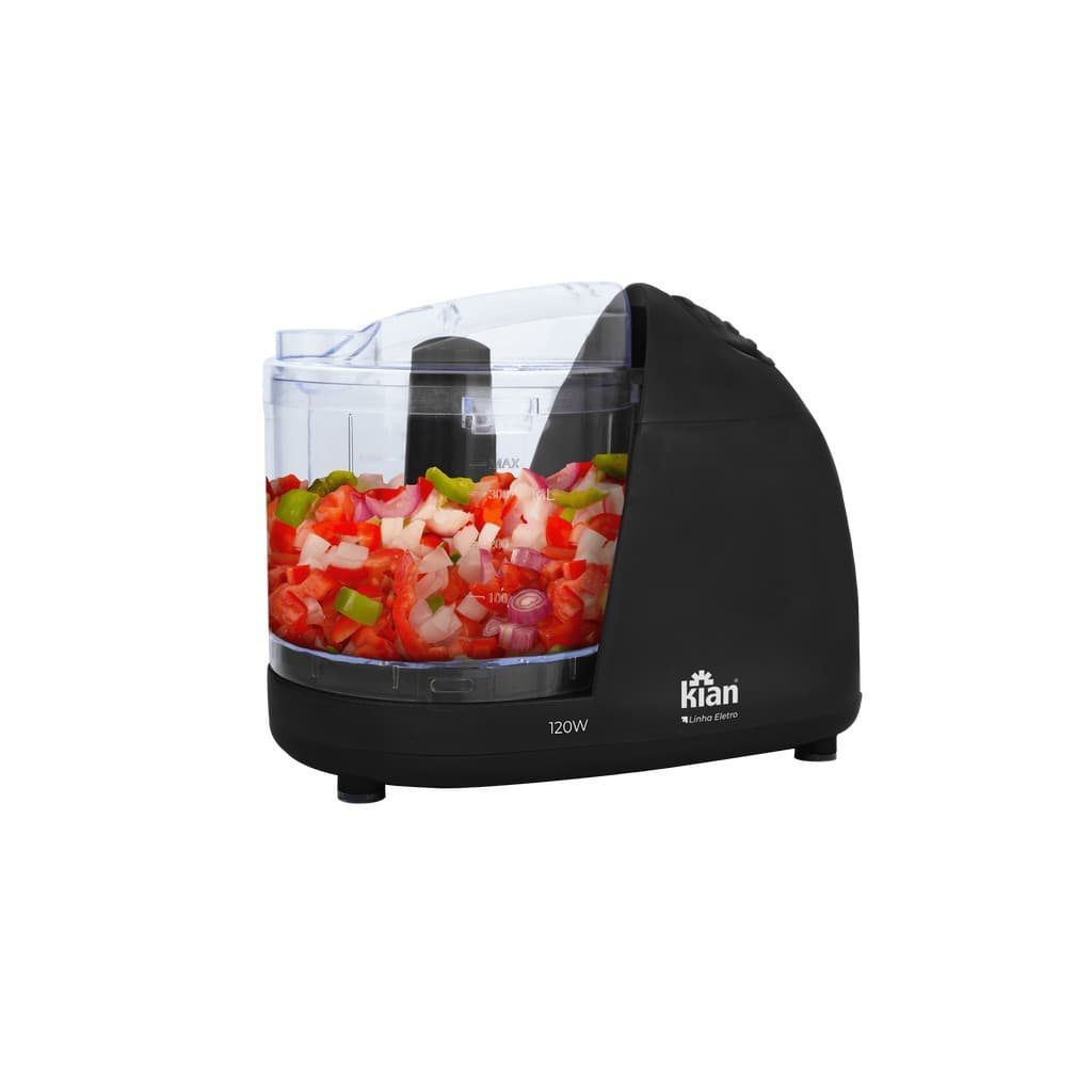 Mini Processador De Alimentos Elétrico Turbo Triturador Alho Cebola Legumes Compacto Prático Kian