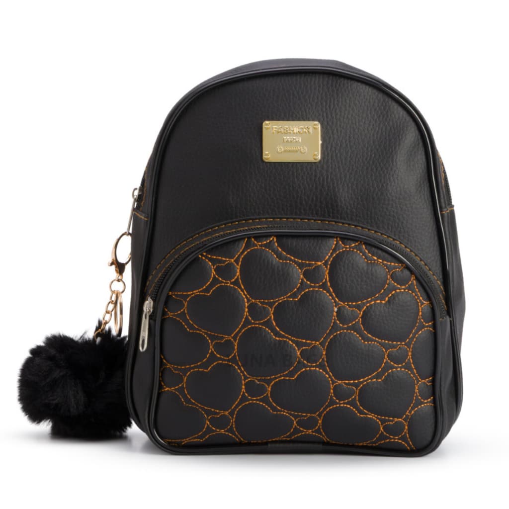 Mini Mochila Infantil e Feminina com Alça Ajustável para Crianças e Adultos + Chaveiro Pompom