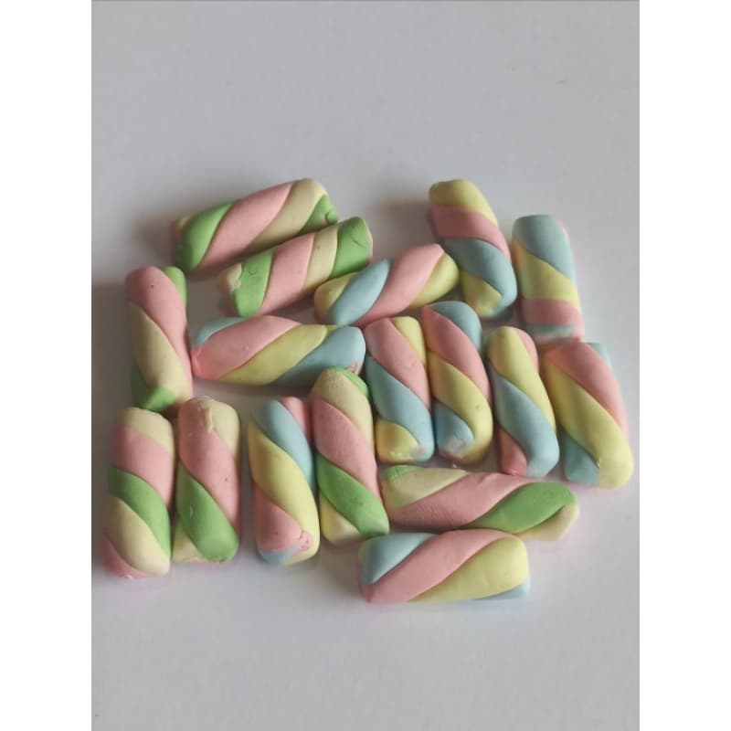 kit com 08 mini apliques de biscuit marshmallow Porcelana Fria