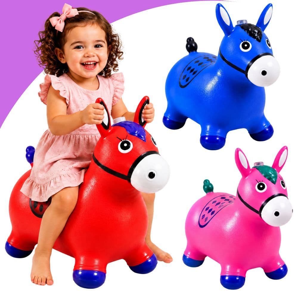 Cavalinho Upa Upa inflavel Pocoto Brinquedo Pula Pula Musica Infantil Com Musica e Led