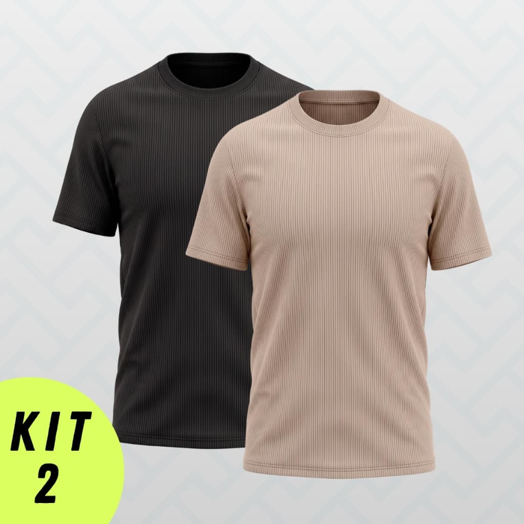 Kit 2 Camiseta Masculina Modelo Americano Básica Confortável