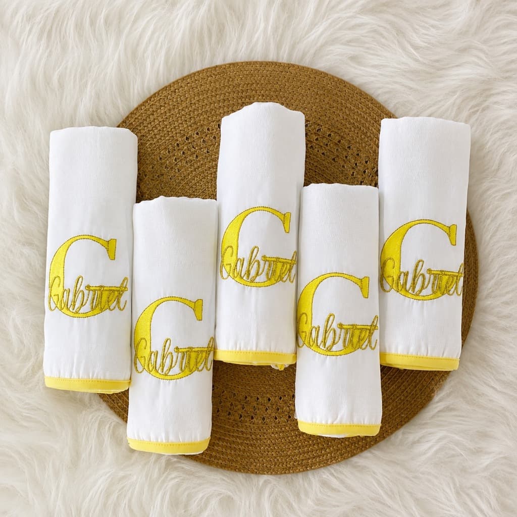 Kit 5 Fraldas De Pano Personalizadas Com Nome 100% Algodão