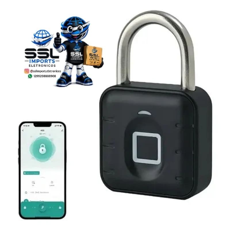 🔐 Cadeado Inteligente Tuya Bluetooth | Biometria | Impressão Digital | Resistente à Água