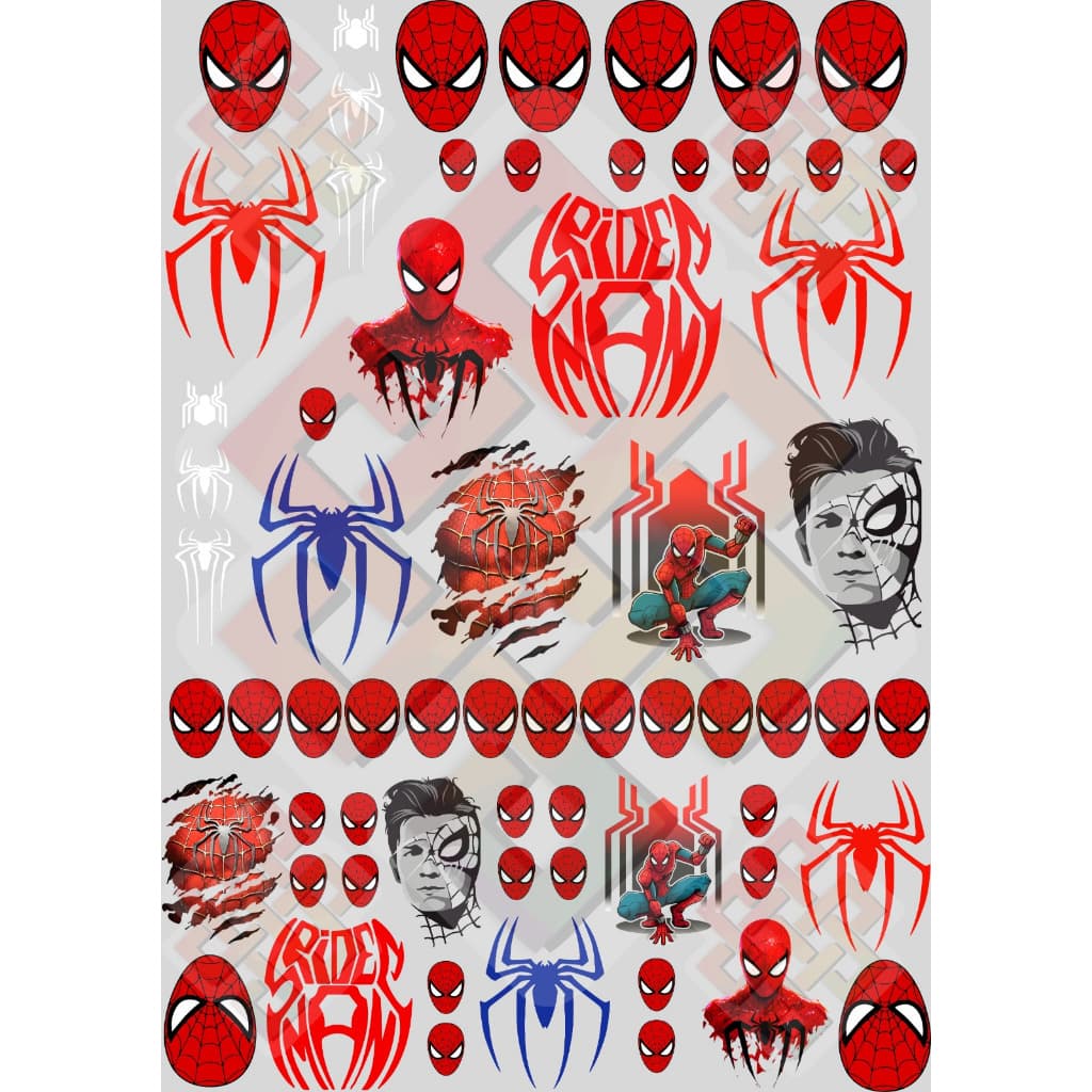 1 FOLHA DTF UV HOMEM ARANHA PARA SUPERFICIES RIGIDAS PERSONALIZE SEUS PRODUTOS