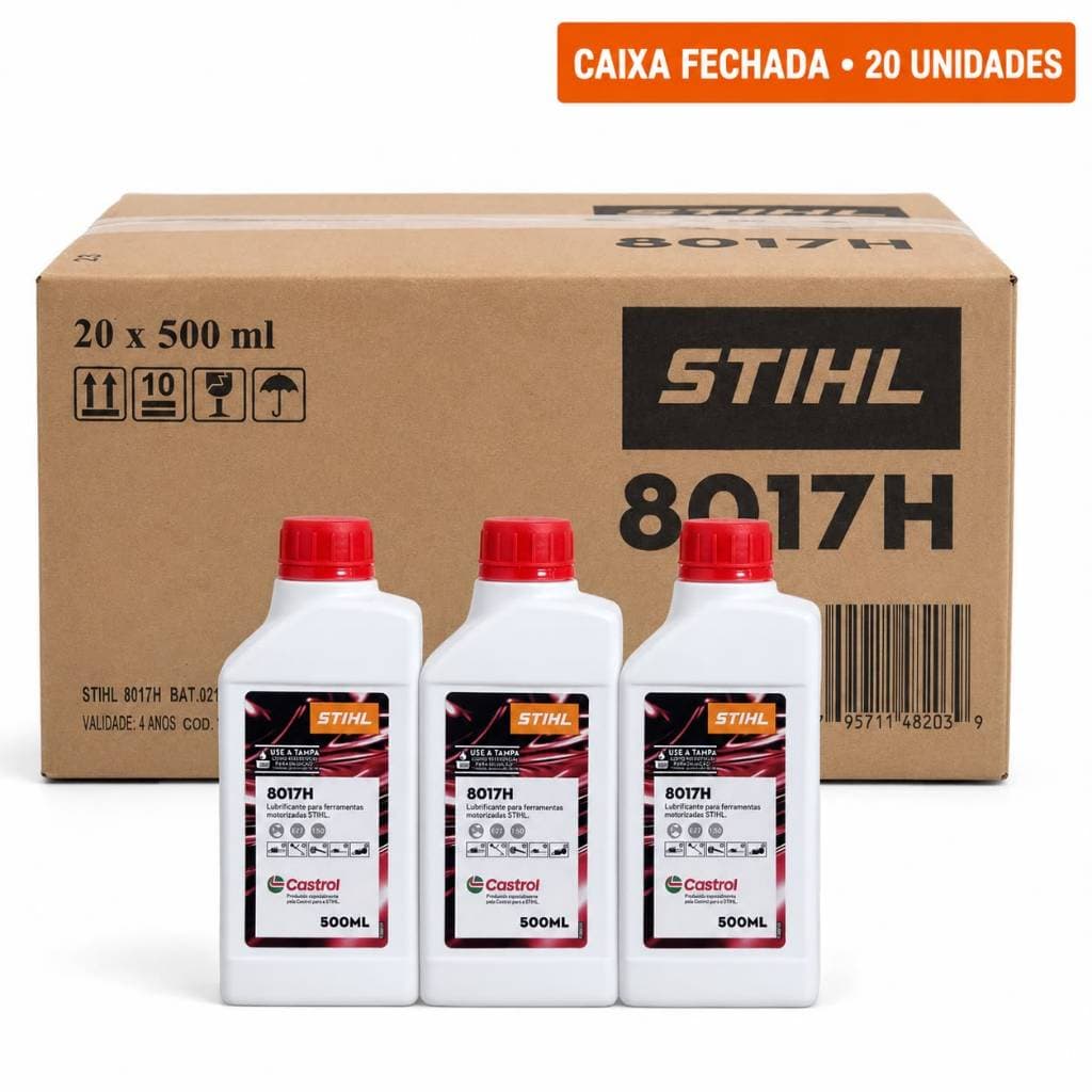 Caixa Kit 20 Óleo 2 Tempos Stihl 8017H 500ml Original Castrol