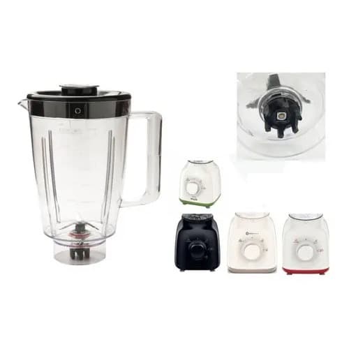 Copo Para Liquidificador Walita Daily Cristal Tampa Preta RI2101/RI2102/RI2103 Completo Com Tampa E Faca