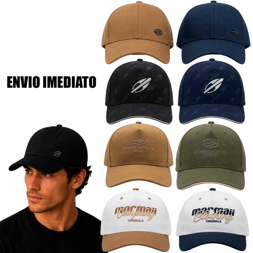 1/ 2 Bonés Mormaii Masculino Aba Curva Ajustável Casual