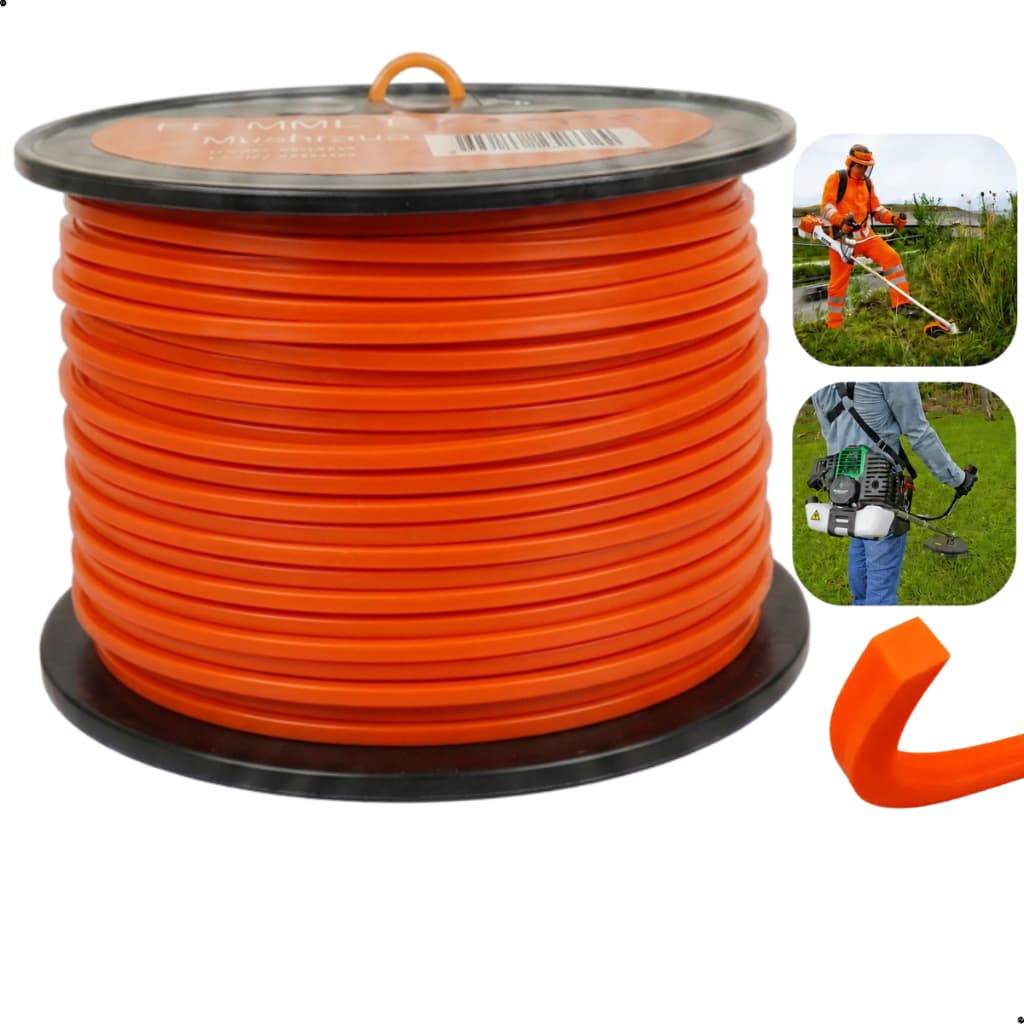 Fio Nylon 3,0  2,7 e 1,8 mm Quad/Red Roçadeira Bobina Rolo Aparador Grama Jardim compativel Stihl Toyama Garthen Trapp