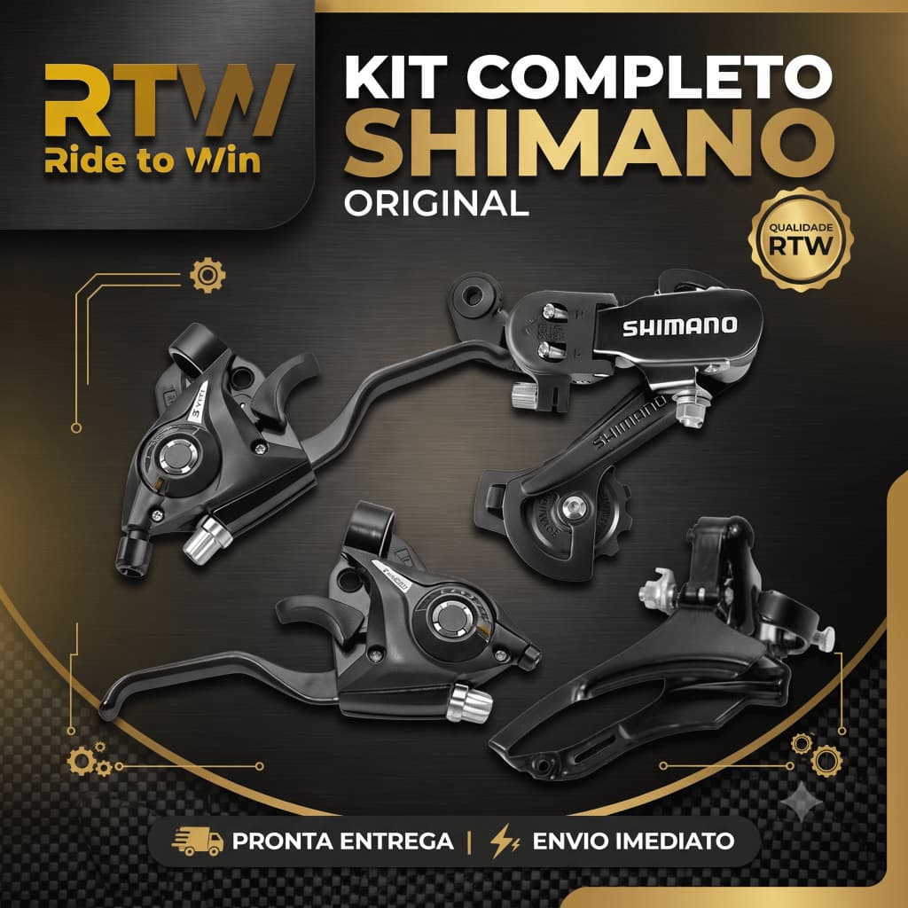 Kit Marcha Bike Aro 26 29 Câmbio Shimano + Passador 21v Bike