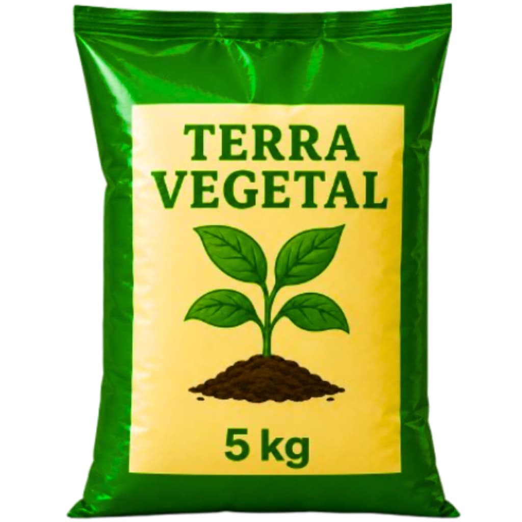 Terra Vegetal 5kg Rico Nutrientes Plantio Jardim Horta Vasos Substrato Solo Fértil Adubada Orgânica