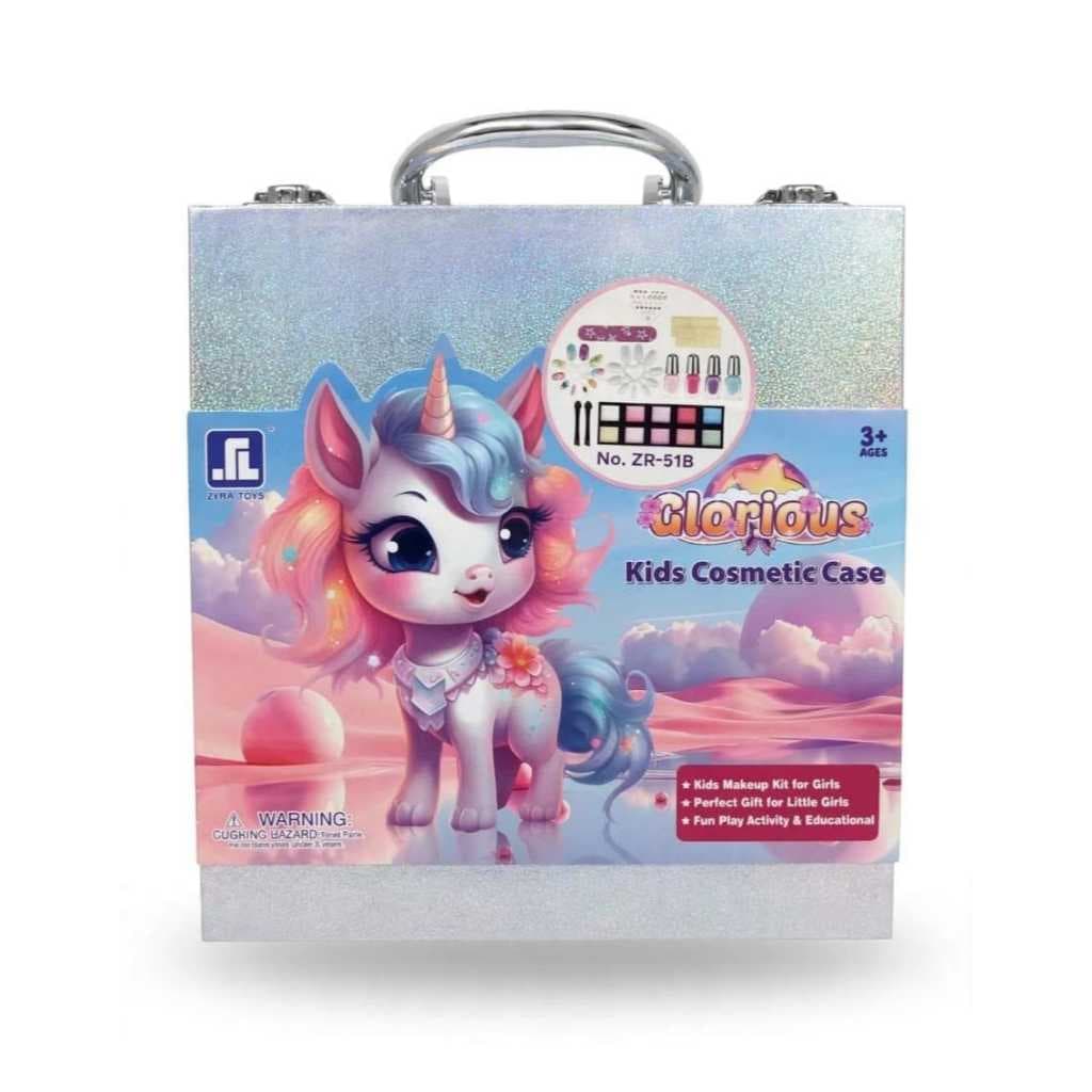 Kit Maquiagem Infantil Unicórnio Meninas Maleta Completa