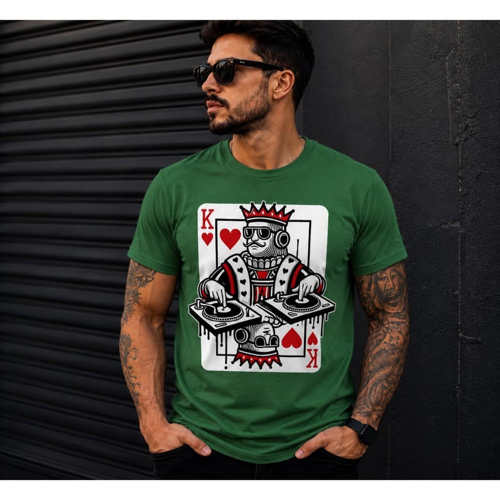 Camiseta Rei de Copas + DJ + streetwear.🎆✌️