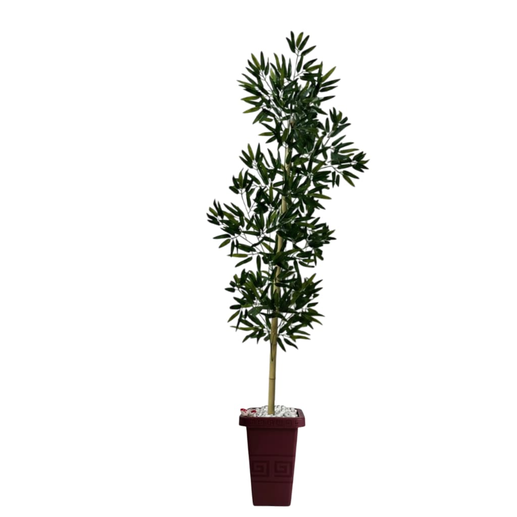 Planta Artificial Grande Arvore Bambu 1,5M Com Vaso Grande Decorativo
