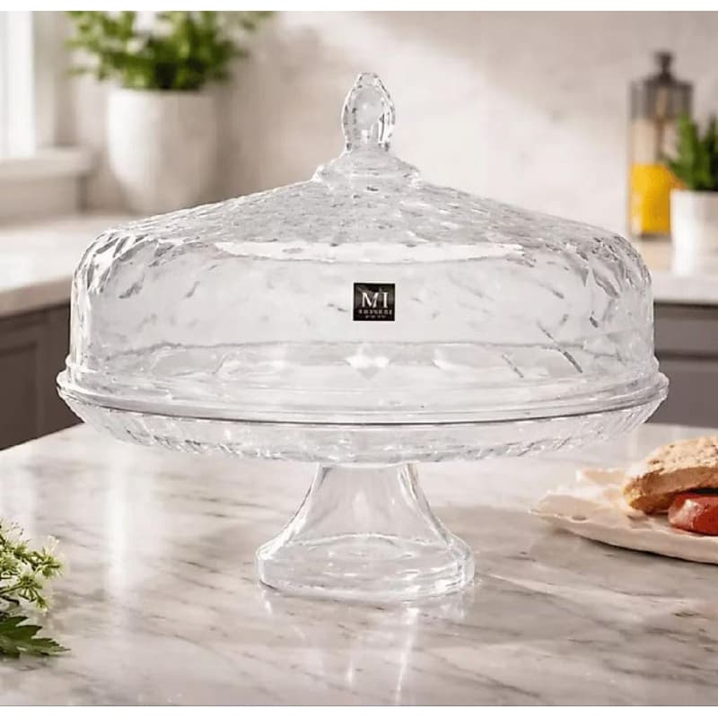 Boleira Transparente Cristal Com Tampa Acrílica Reforçada Linda e Grande