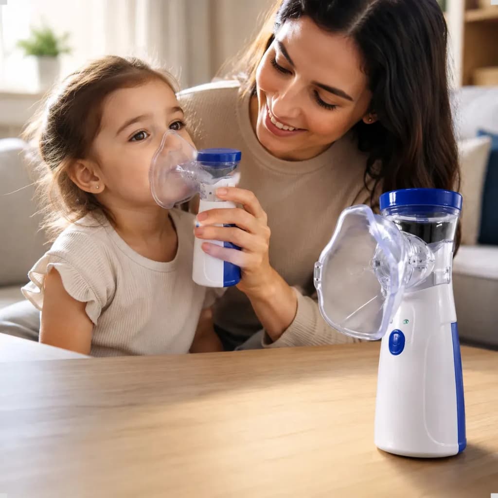 Nebulizador Portátil Silencioso, Inalador Ultrassônico Compacto, Sem Fio, para Adultos, Crianças e Idosos  uso diário