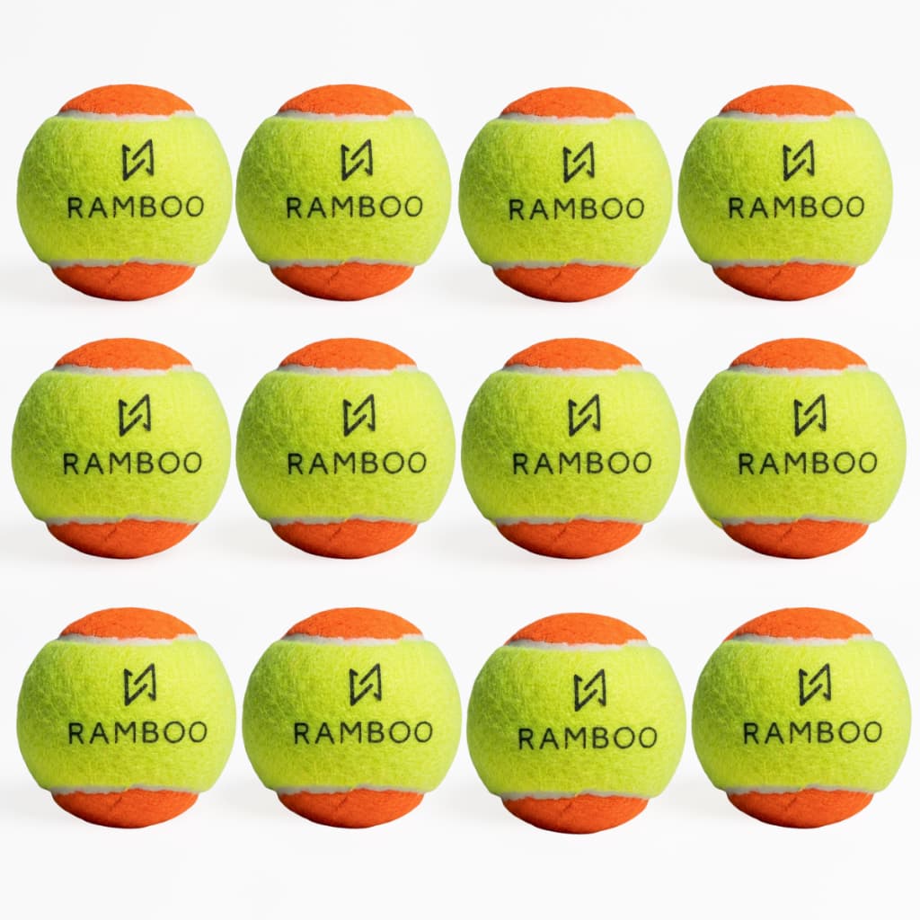 Bolinhas de Beach Tennis Profissional Oficial RAMBOO Kit 12 Bolas — Bola para Beach Tennis Homologada, Alta Durabilidade
